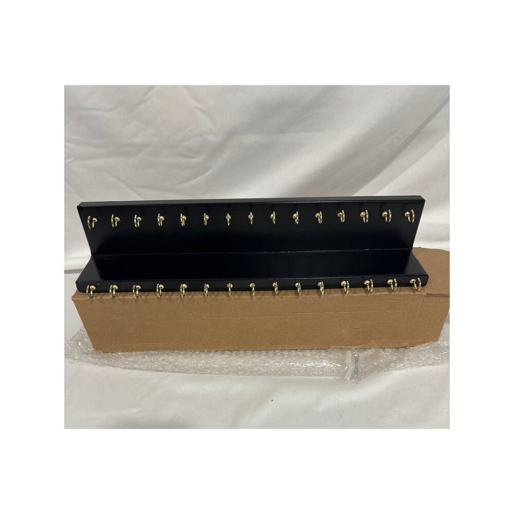 Hair Bow/Jewelry Organizer with 24 Hooks and Shelf, Wall Mounted- Black - Picture 5 of 5